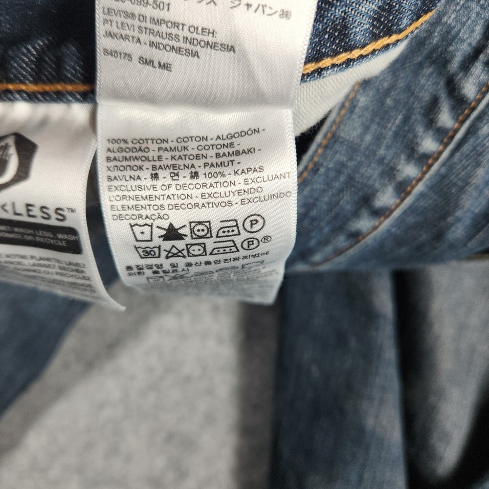 Levi's 550 Jeans Mens 44x38 Blue Denim Classic Relaxed Fit - Picture 9 of 14